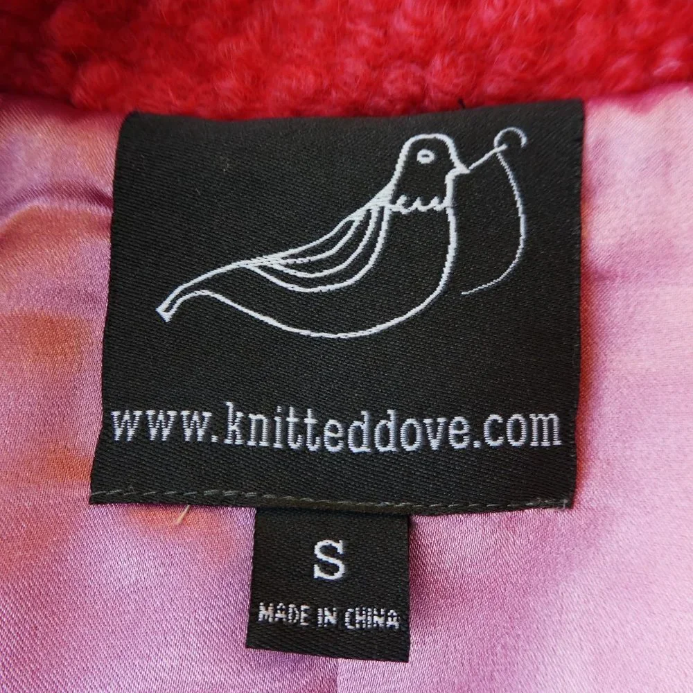 Barbie Blazer Knitted Dove Anthropologie Pink Coral Boucle Cotton Double Breaste